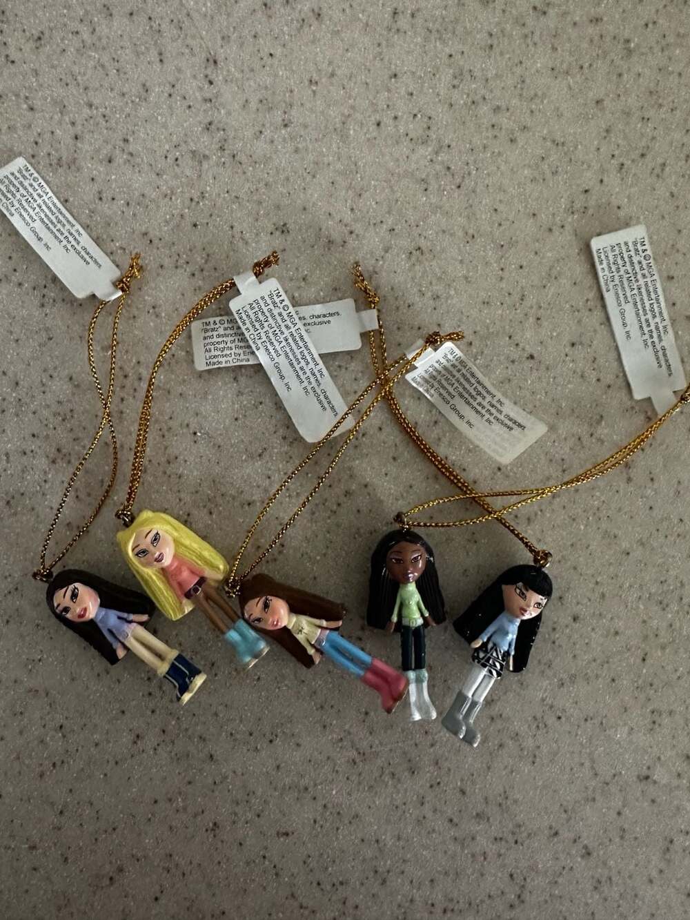 Lot of 5 Vintage 2004 Bratz Doll Christmas Ornaments Enesco MGA Entertainment